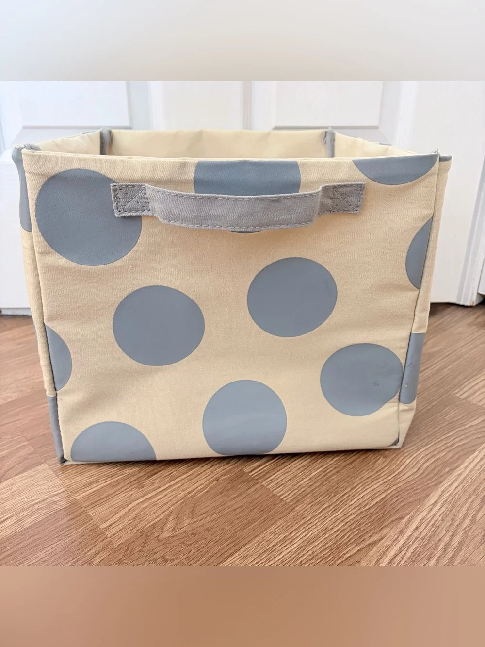 Land of Nod Polka Dot Fabric Storage Cube